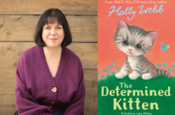 Holly Web and book cover of The Determined Kitten