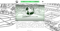 A screengrab of the Innocentville intro. The text says "Welcome to Innocentville. At least a version of it. A city built on sand that morphs and moves. Where buildings can be where you imagine them to be and where people have to make their own truth. In Innocentville everything can be something and those somethings add up to everything. There are a million stories in Innocentville, a roll of the dice will help you build yours. Let's roll..."