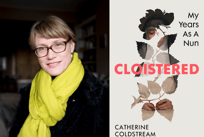 Catherine Coldstream and Book Cover of Cloistered