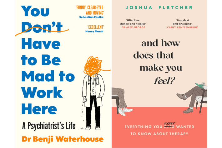 You Don't Have to be Mad to Work Here book jacket and And How Does that Make You Feel? book jacket