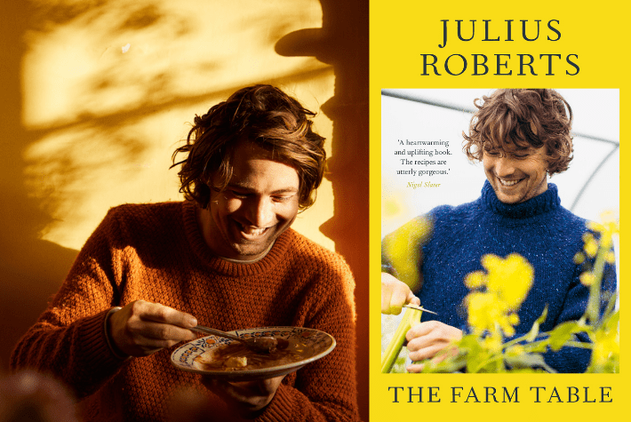 Julius Roberts and his book The Farm Table