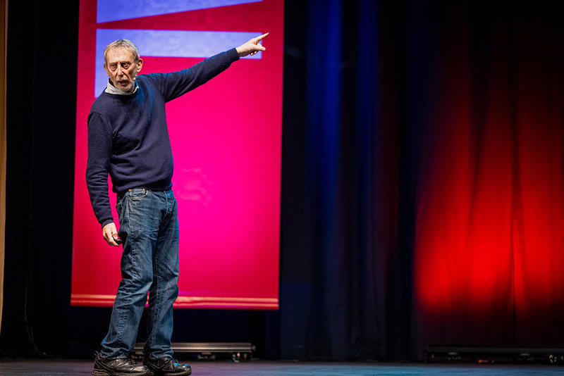 Michael Rosen onstage at the Forum
